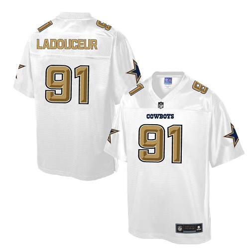 Men's Game L. P. Ladouceur Nike Jersey White - #91 Pro Line Fashion NFL Dallas Cowboys